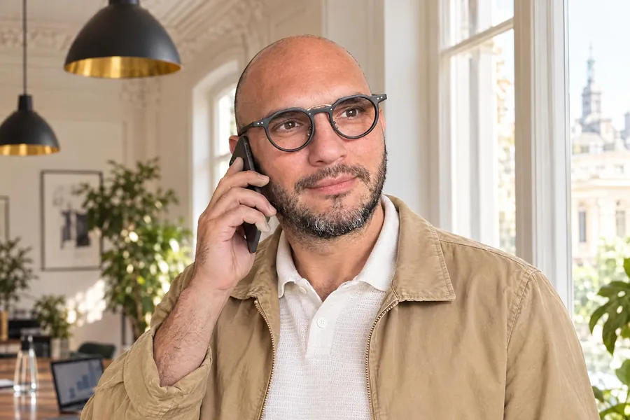 Fatih Madak am Telefon