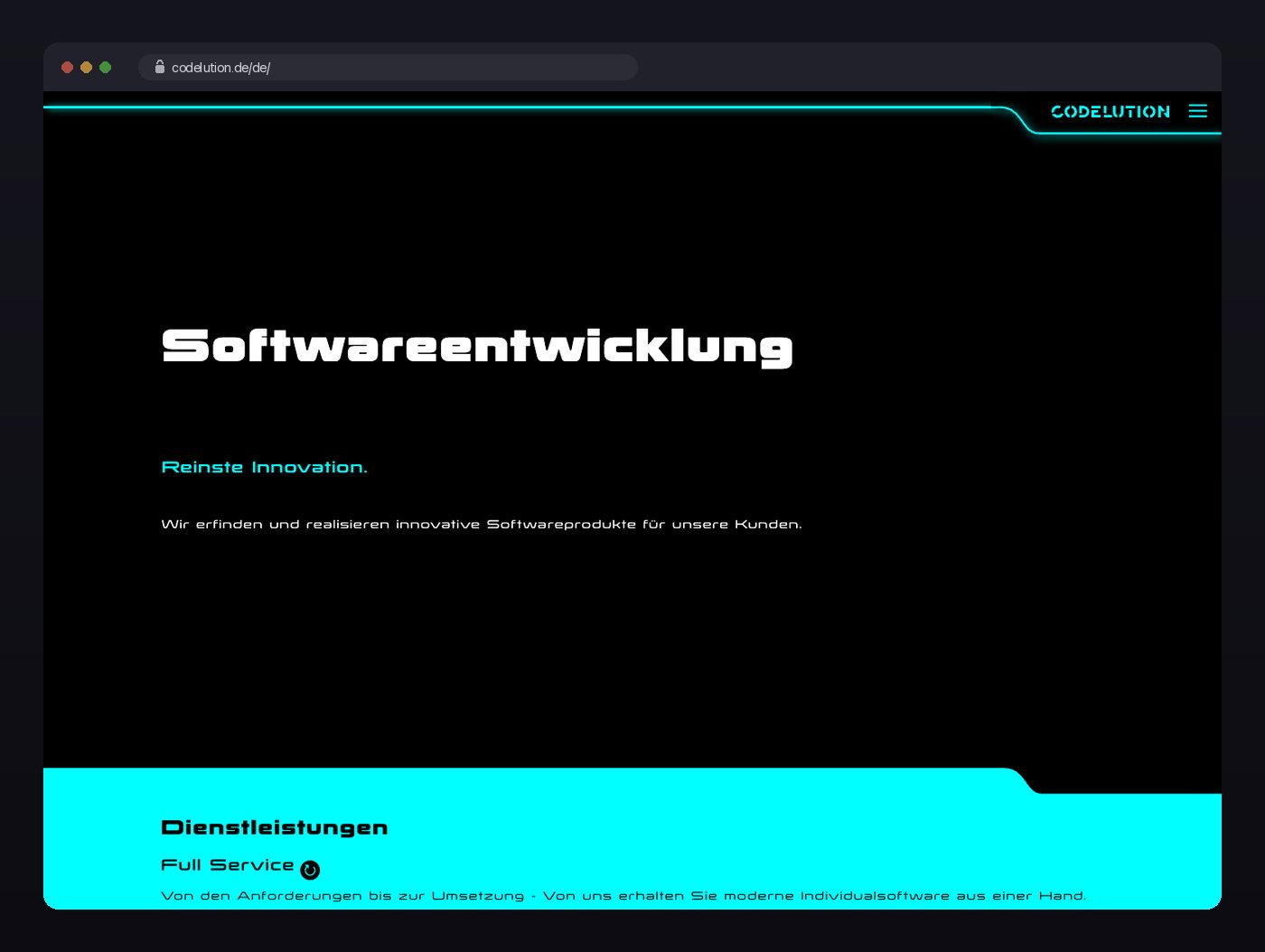 Codelution Ausgangslage Browser